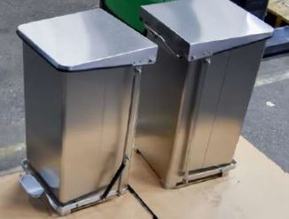 Abgeschirmter Tretabfalleimer 3mm, 45L